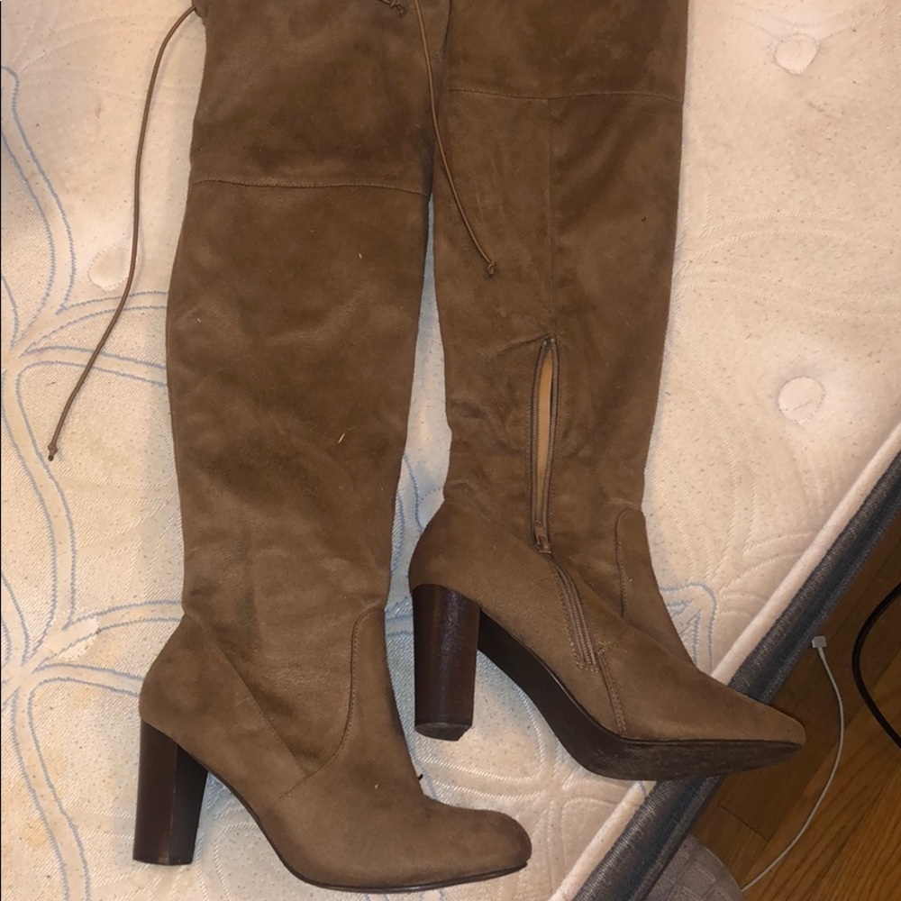 Tan Thigh High Boots